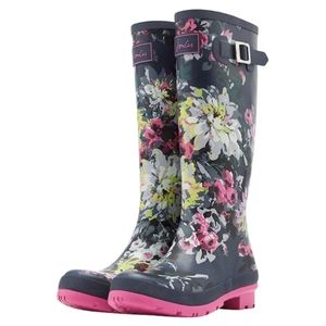 FLASH SALE! Joules Navy Floral Welly Rain Boots
